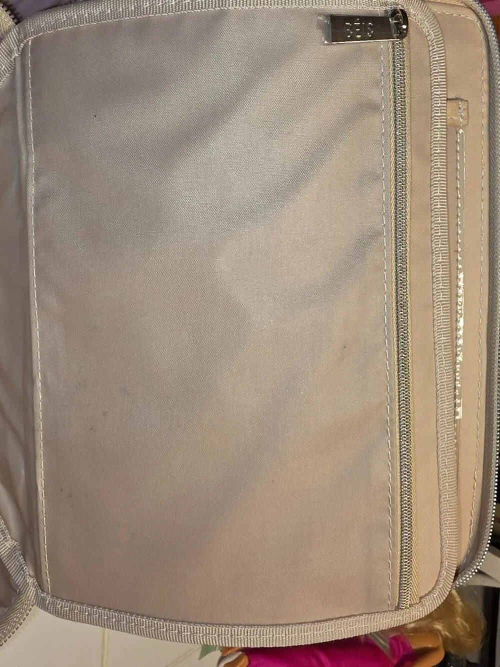 BEIS Beige Makeup Travel Toiletry Bag